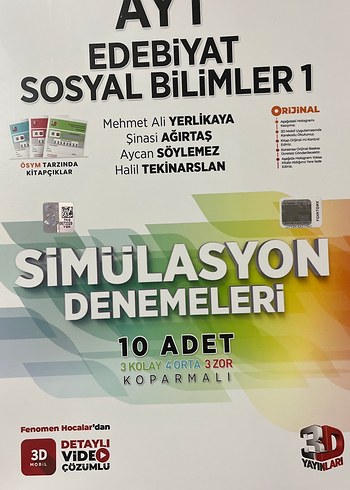 AYT Edebiyat Sosyal Bilimler 1 Simülasyon Denemeleri