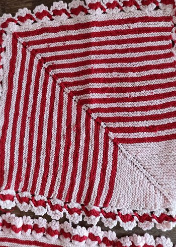 Kırmızı Çizgili Banyo Süngeri Seti - Görsel 3