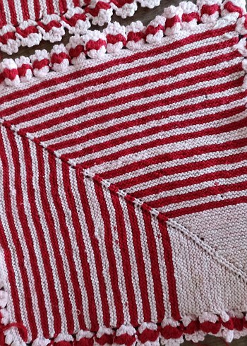 Kırmızı Çizgili Banyo Süngeri Seti - Görsel 2