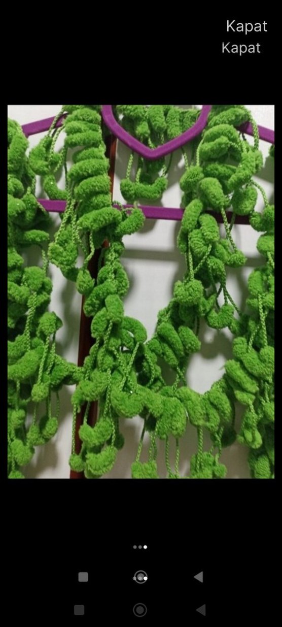 Yeşil Örgü Bohem Şal - Görsel 3