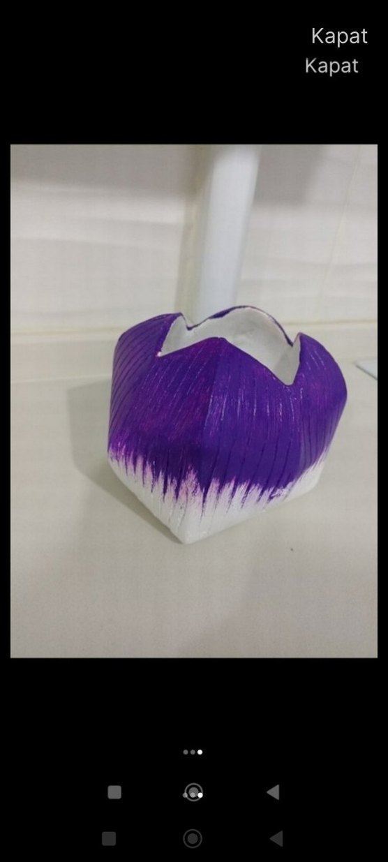 Mor Renkli Canlı Vazo - Görsel 3