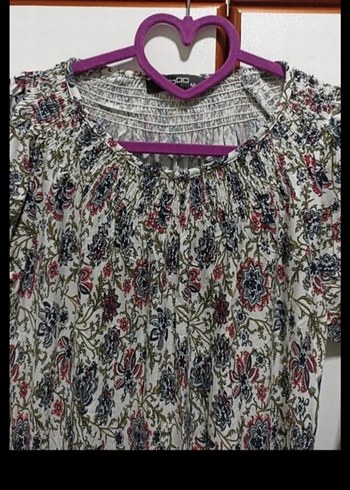 Bohem Gri Çok Renkli Uzun Kollu Bluz - Görsel 2