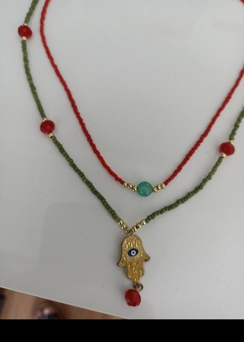 Renkli Boncuklu Bohem Kadın Kolye - Görsel 4