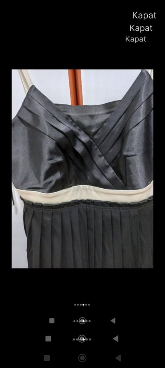 Zebra Desenli Pilili Midi Abiye Elbise - Görsel 4