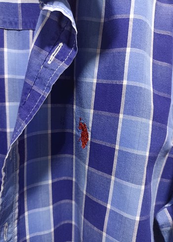 Mavi Pamuklu Uzun Kollu Erkek Gömlek - Görsel 3