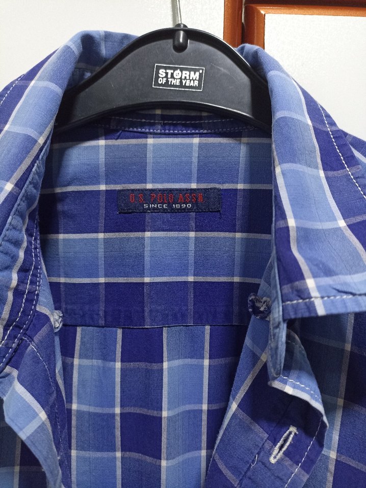 Mavi Pamuklu Uzun Kollu Erkek Gömlek - Görsel 2