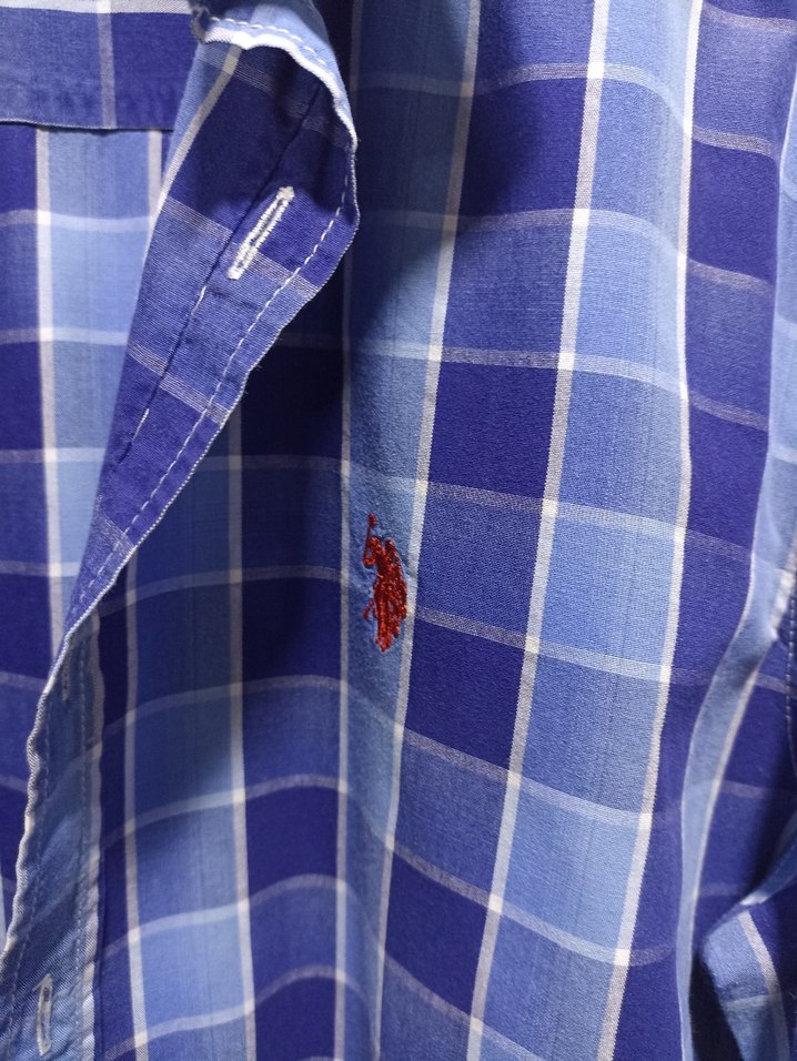 Mavi Pamuklu Uzun Kollu Erkek Gömlek - Görsel 3