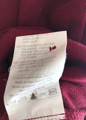 Ds Damat Bordo Gri Yakalı Pamuklu Erkek Kazak - Görsel 6