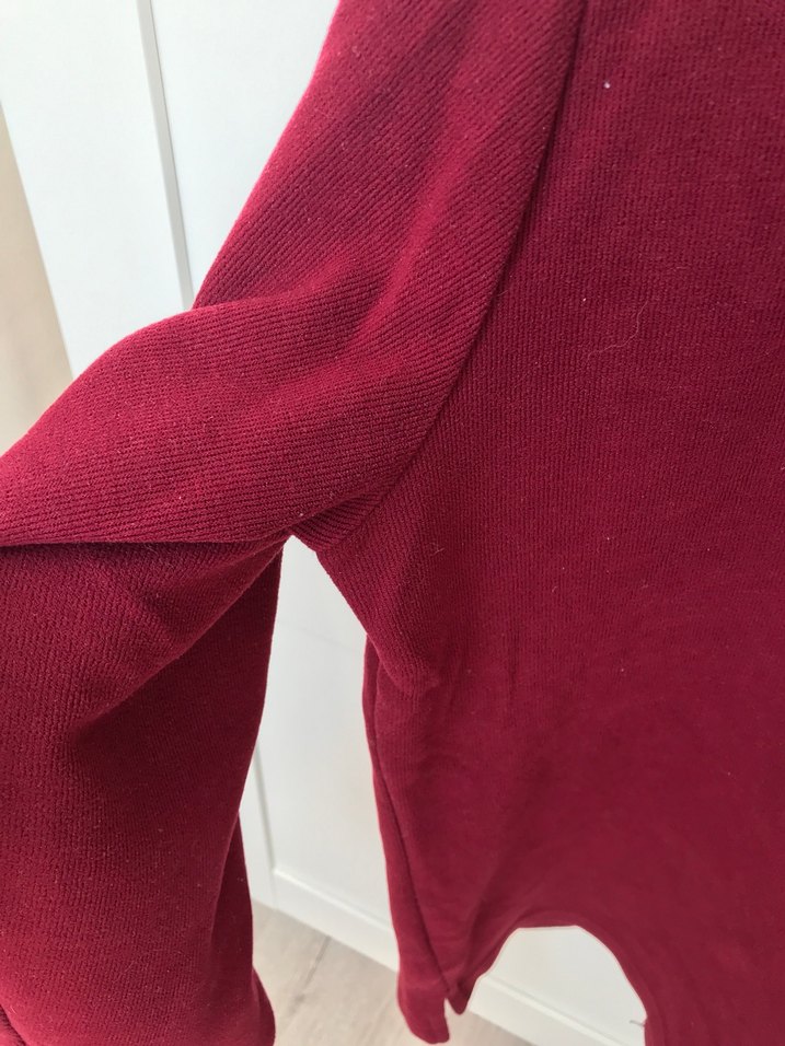 Ds Damat Bordo Gri Yakalı Pamuklu Erkek Kazak - Görsel 3