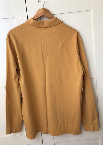 Erkek Hardal  Uzun Kollu Polo Tişört - Görsel 5