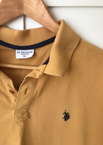 Erkek Hardal  Uzun Kollu Polo Tişört - Görsel 3