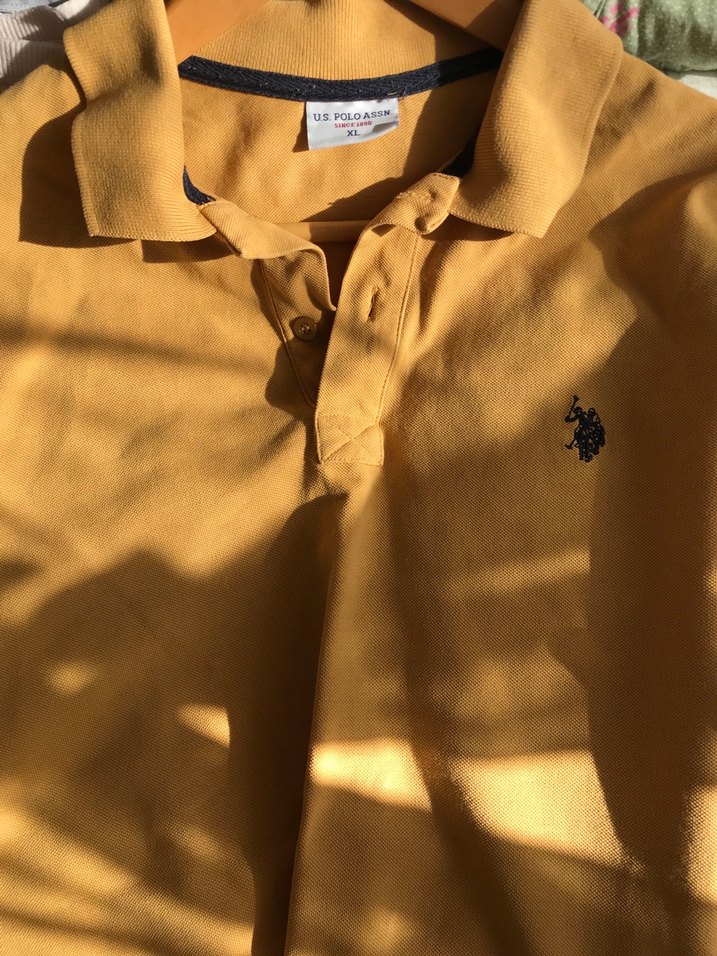 Erkek Hardal  Uzun Kollu Polo Tişört - Görsel 2