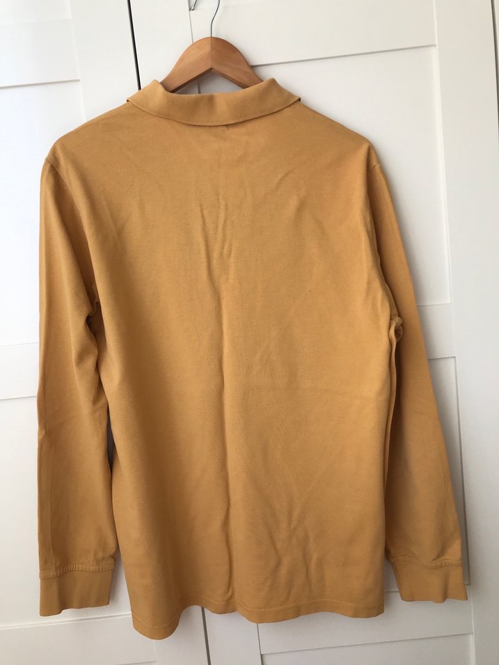 Erkek Hardal  Uzun Kollu Polo Tişört - Görsel 5