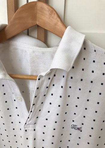 Beyaz Pamuklu Erkek Polo Tişört - Görsel 2