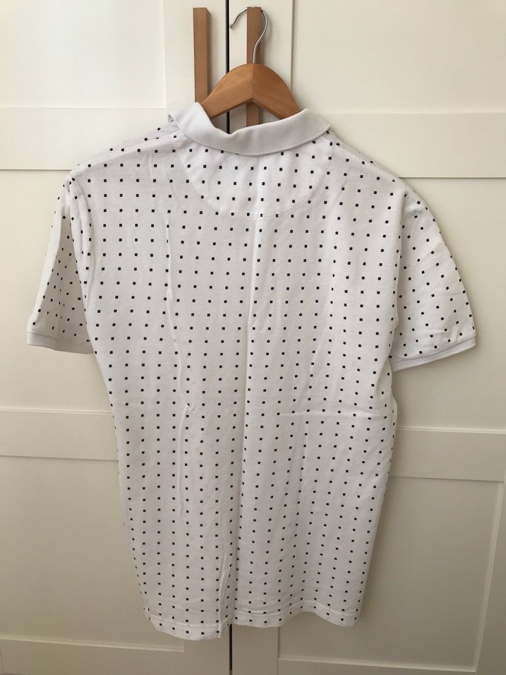 Beyaz Pamuklu Erkek Polo Tişört - Görsel 5