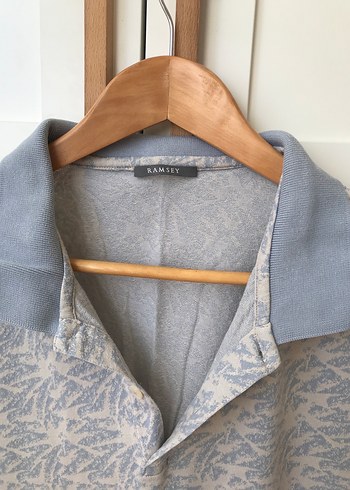 Ramsey Gri Mavi Kısa Kollu Polo Tişört - Görsel 2