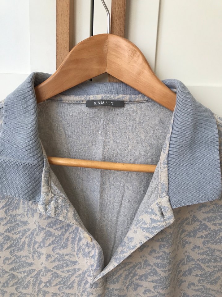 Ramsey Gri Mavi  Kısa Kollu Polo Tişört - Görsel 2