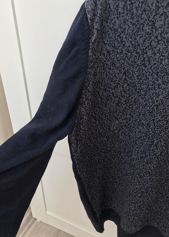 V Yaka Gri Erkek Triko Kazak - Görsel 3