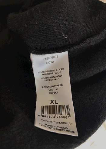 Siyah Erkek  Örgü Uzun Kollu Kazak - Görsel 5