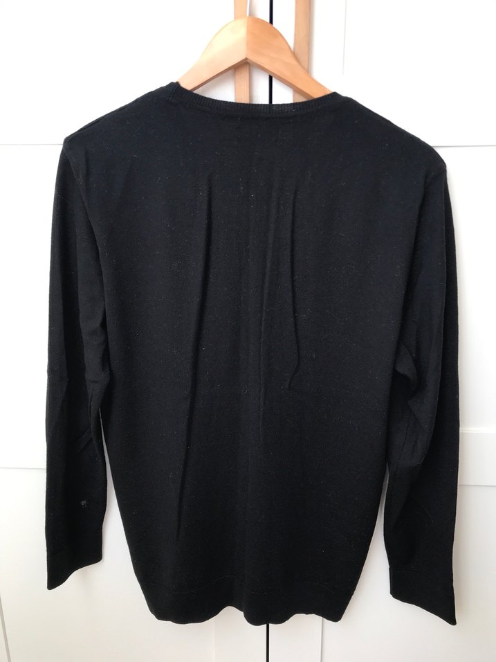 Siyah Erkek  Örgü Uzun Kollu Kazak - Görsel 3