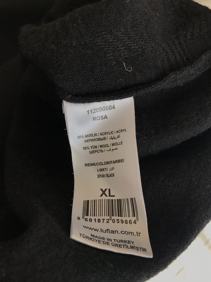 Siyah Erkek  Örgü Uzun Kollu Kazak - Görsel 5