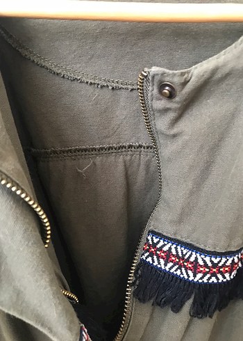 Nakış Detaylı Kadın Haki Ceket - Görsel 6