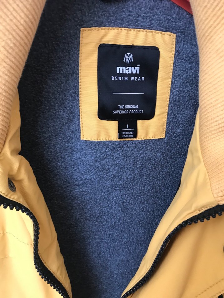 Mavi Marka Sarı Kapüşonlu Erkek Günlük Mont - Görsel 3