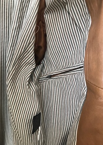 Derimod Hakiki Deri Kahverengi  Biker Ceket - Görsel 5