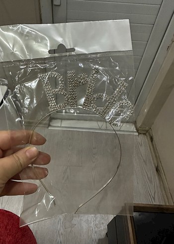 Parlak Taşlı Gri Taç - Görsel 2