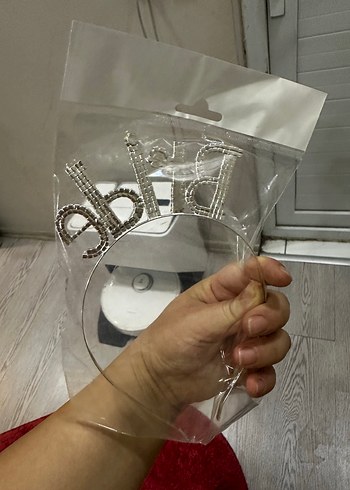 Parlak Taşlı Gri Taç - Görsel 5