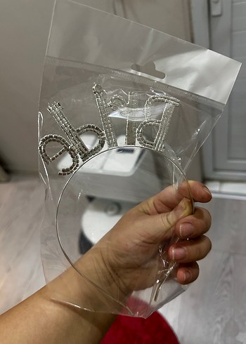 Parlak Taşlı Gri Taç - Görsel 6