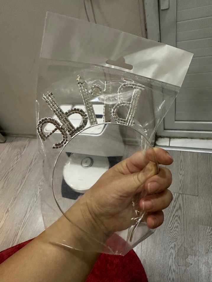 Parlak Taşlı Gri Taç - Görsel 5