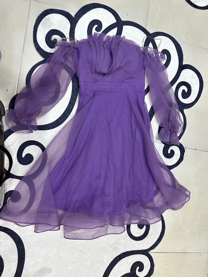 Midi boy Madonna yaka elbise - Görsel 2