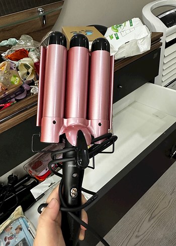 Taşınabilir Elektrikli Rose Gold Polosmart Marka Wag Saç Maşası - Görsel 2