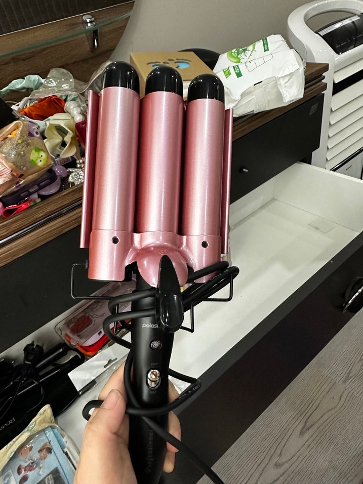 Taşınabilir Elektrikli Rose Gold Polosmart Marka Wag Saç Maşası - Görsel 2