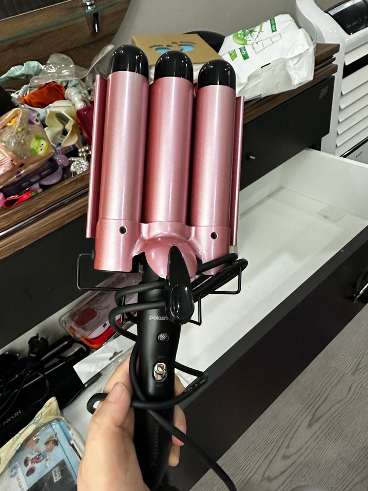 Taşınabilir Elektrikli Rose Gold Polosmart Marka Wag Saç Maşası - Görsel 4