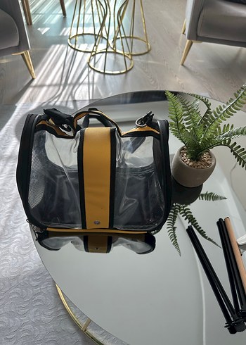 Kahverengi Şeffaf kuş Taşıma Çantası - Görsel 4