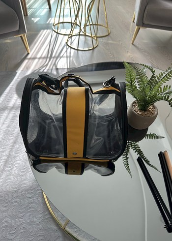 Kahverengi Şeffaf kuş Taşıma Çantası - Görsel 5