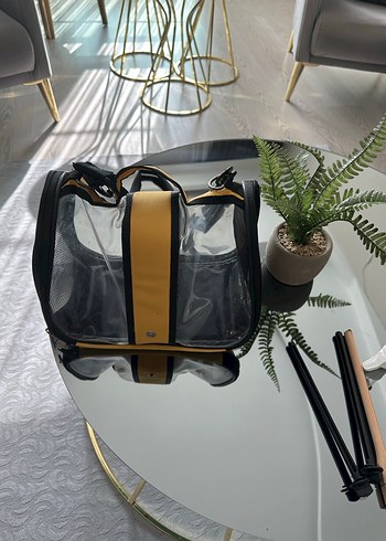 Kahverengi Şeffaf kuş Taşıma Çantası - Görsel 2