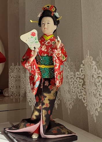 Japon geyşa bebek orjinal antika tasarım 