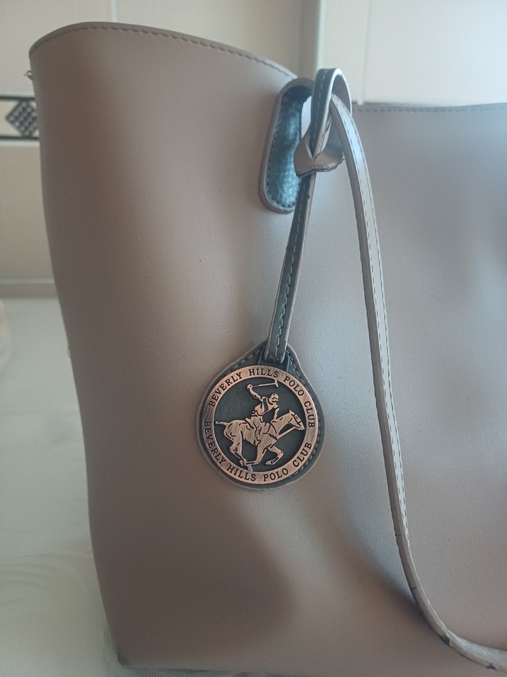 Bej Gri Deri Kadın Çanta - Görsel 2