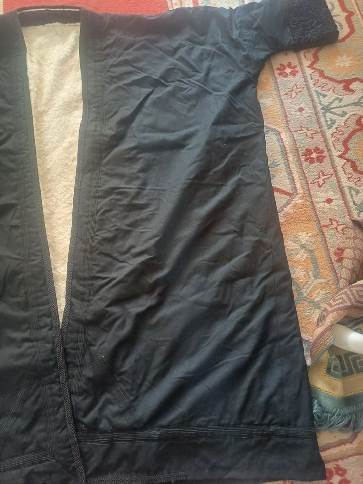 Siyah. yoresel.   aga kürkü. Uzun Kollu, Rahat Kesim - Görsel 3