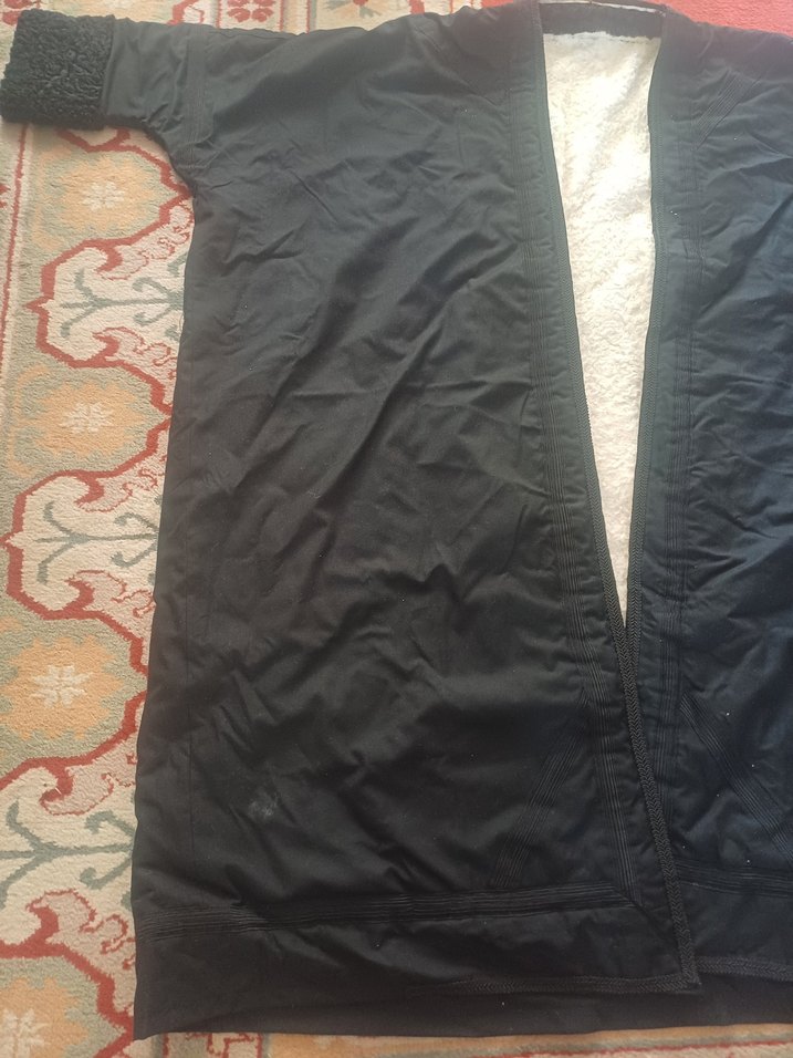 Siyah. yoresel.   aga kürkü. Uzun Kollu, Rahat Kesim - Görsel 2