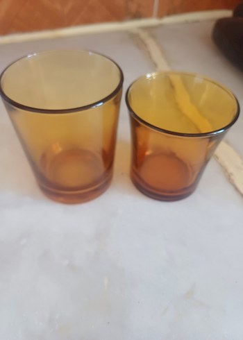 Koyu Bej Renkli 12. Adet Cam Bardak - Görsel 2