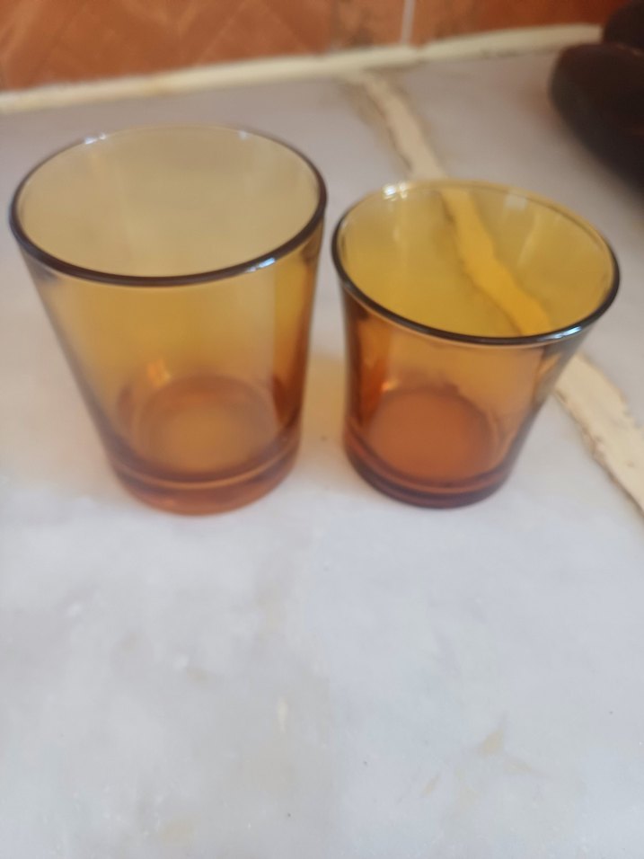 Koyu Bej Renkli 12. Adet Cam Bardak - Görsel 2