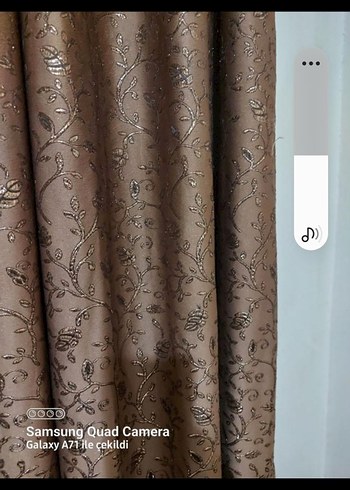 Parlak Kahverengi Düz Perde - Görsel 2