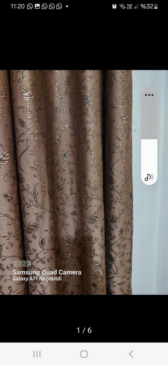 Parlak Kahverengi Düz Perde - Görsel 2