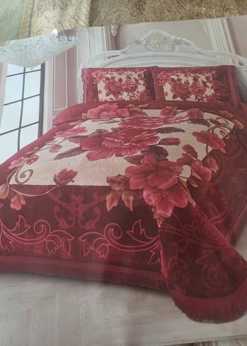 Açık Kahverengi  desenli. 4 parca. bataniye  karyola örtüsü - Görsel 4