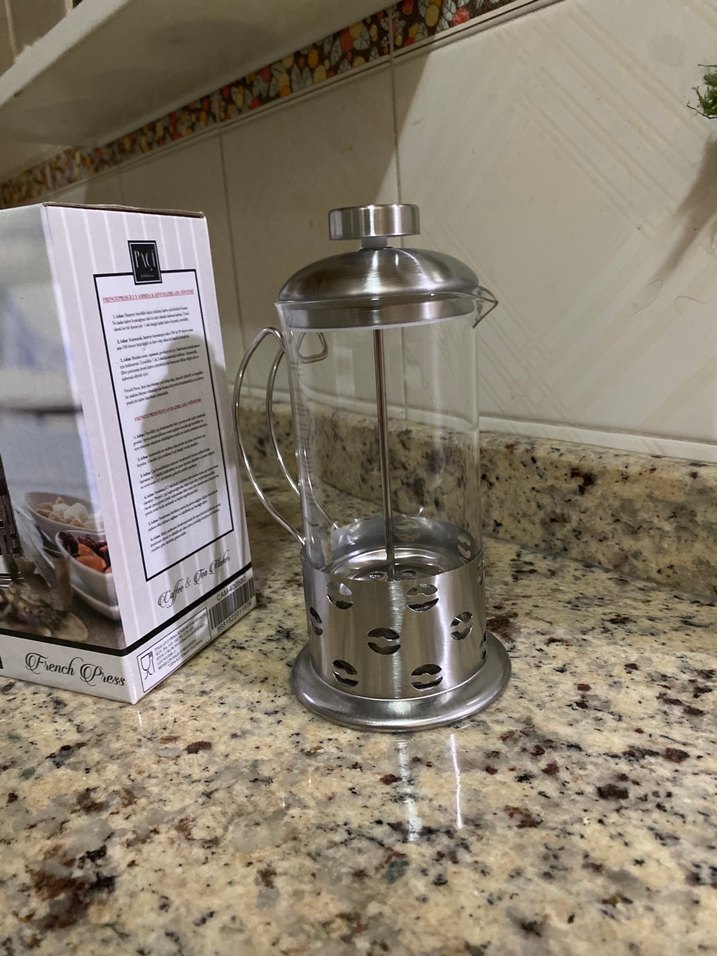 Gri French Press Çay Demliği - Görsel 5