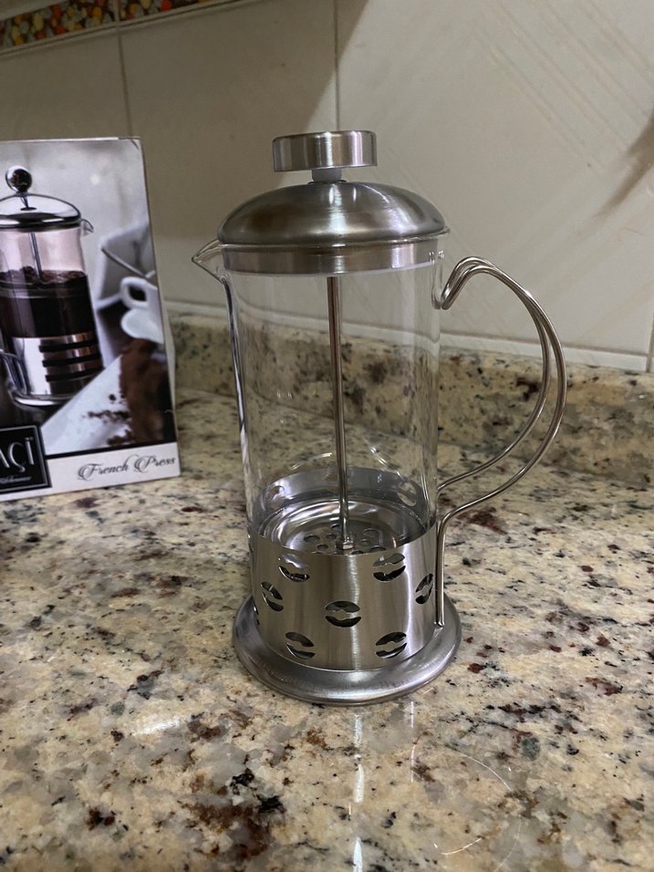 Gri French Press Çay Demliği - Görsel 2